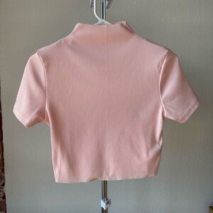 Cute pink crop turtleneck